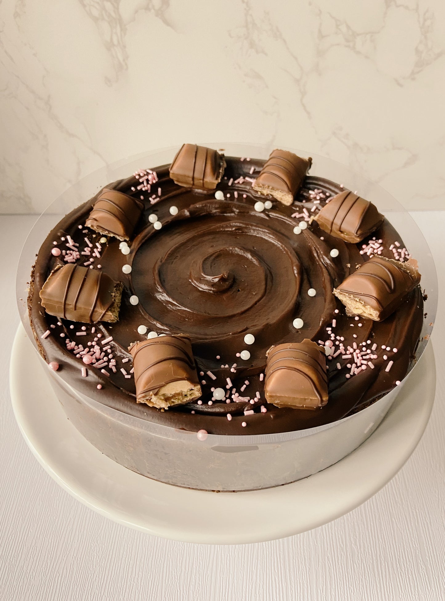 Kinder brownie cake