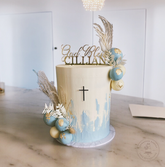 Boho Christening Cake