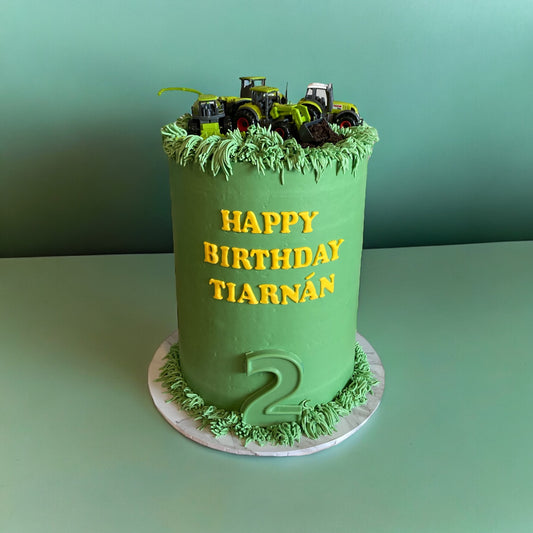 Green Tractor Cake