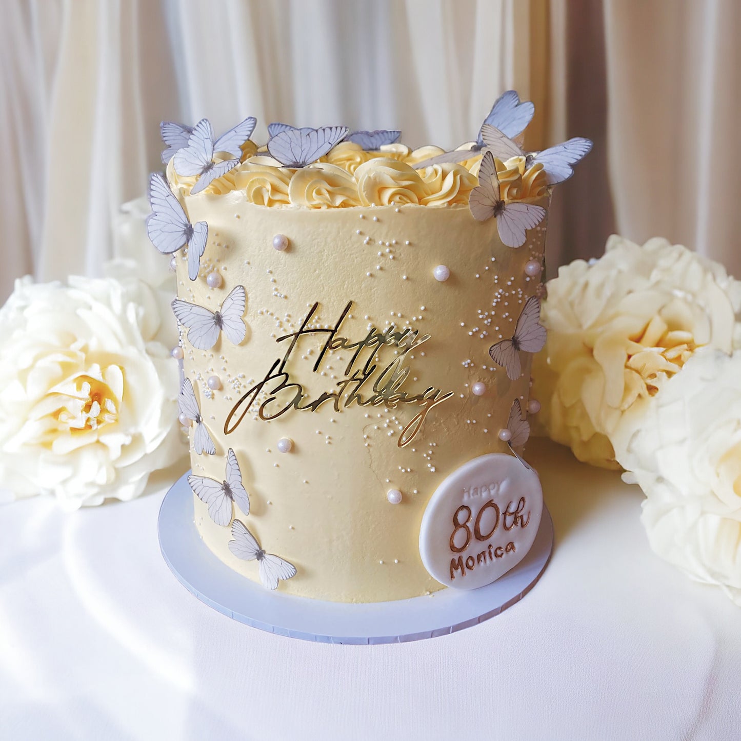 Butterfly and Pearl Cake