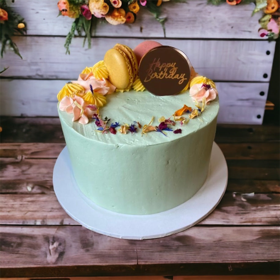 Floral with macarons